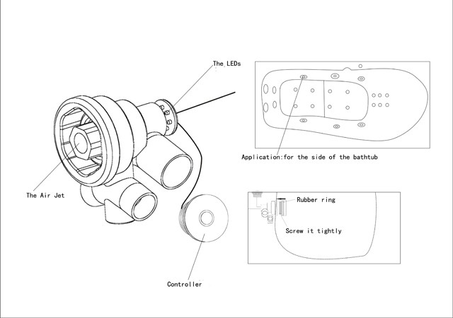 LED Underwater Jet Light Installation Diagram
