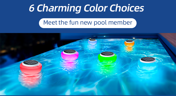 IP68 Waterproof LED Solar ABS Floating Chlorine Dispenser Color-Changing Warm White Rechargeable Pooling Light
