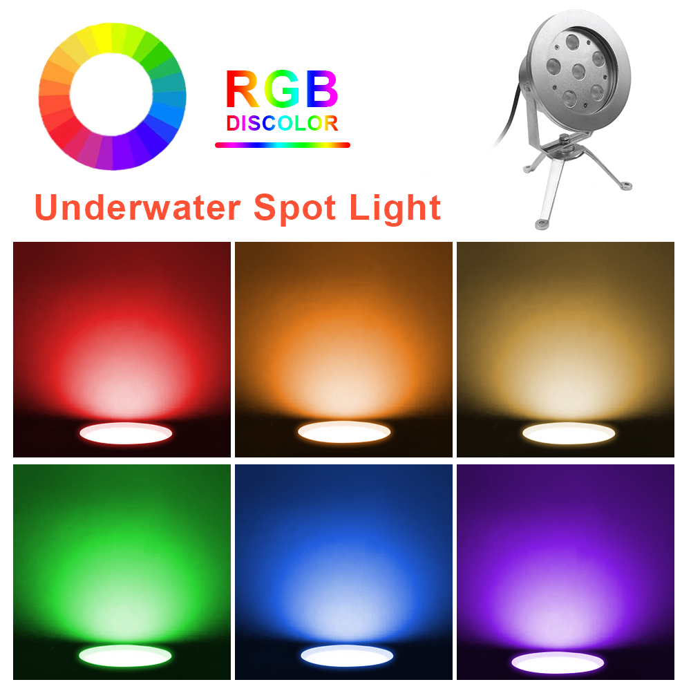 China Professional Stainless Steel IP68 RGBW 4in1 Low Voltage LED Underwater Lamp Landscape Spotlight Pool Lights