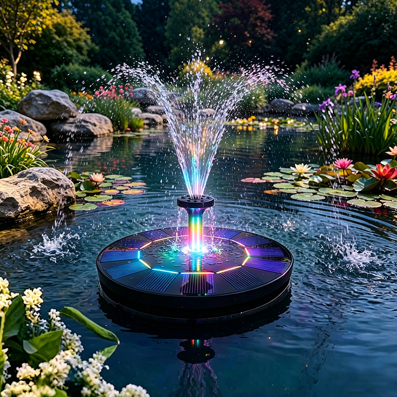 5 LED Lights Waterproof Solar Powered Fish Pond/Pool Decoration Water Pump Light with Remote Control