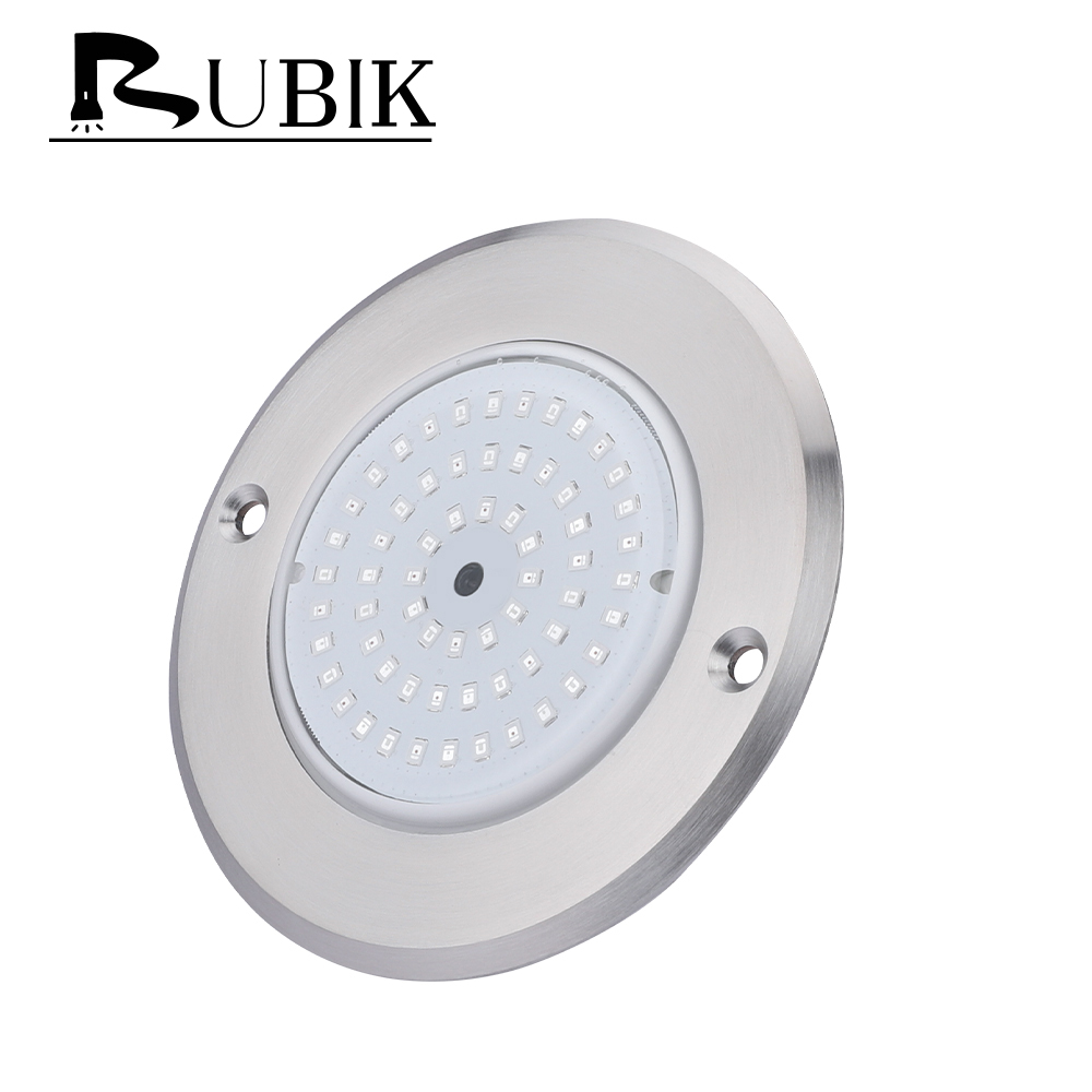 Rubik FD110 DC 12V IP68 Waterproof RGB Stainless Steel Underwater LED Swimming Pool Lights 2-Year Warranty High CRI 80 50000