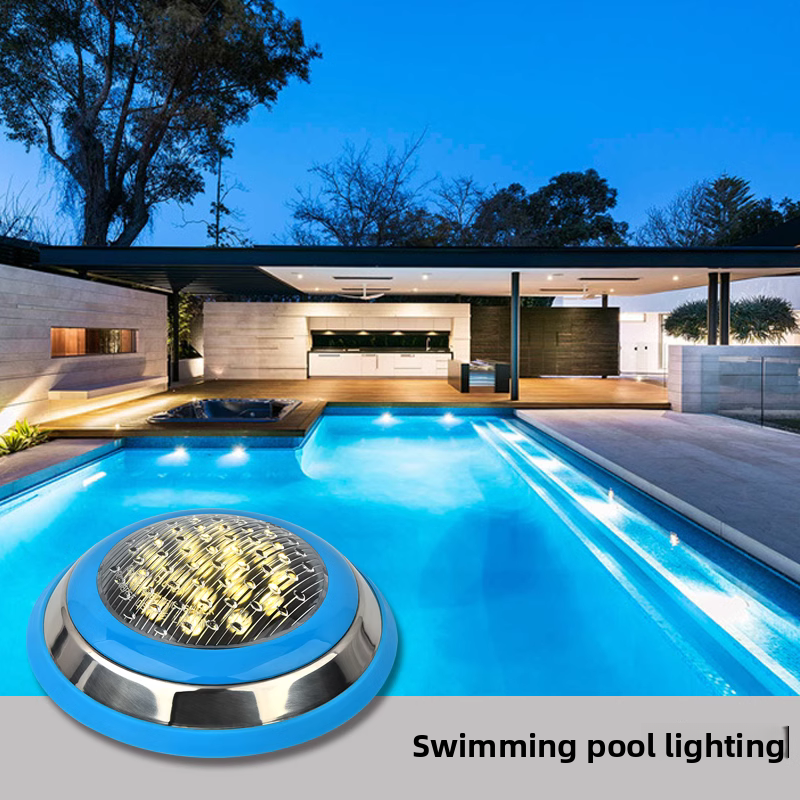 LED Swimming Pool Light Outdoor Waterproof Wall-Mounted Low Voltage 12V/24V Underwater RGB Colorful Water Bottom Wall Light IP68