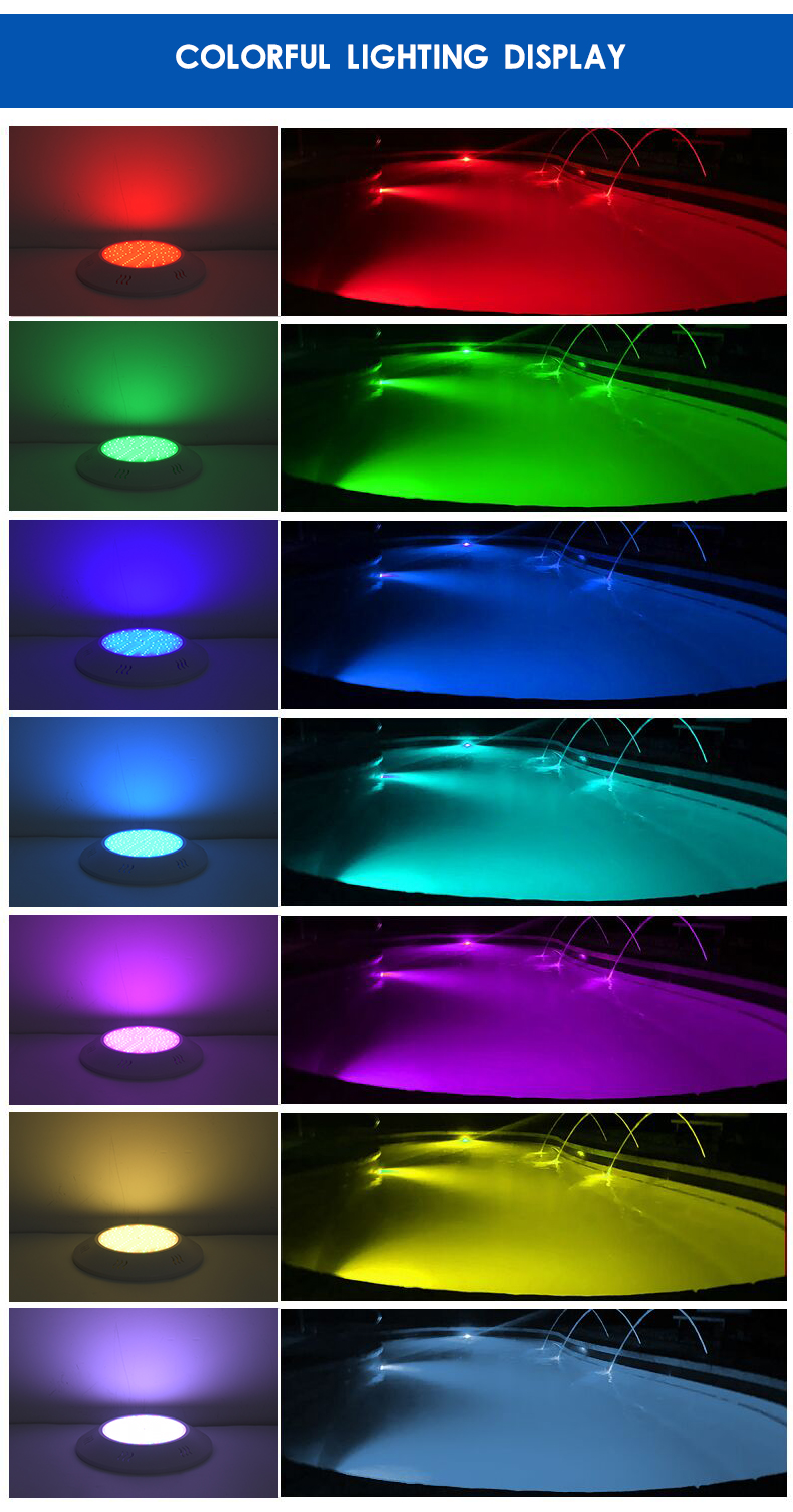 High Quality Pool Lamp Concrete Wireless 12V 18W Flat Oem Ip68 Waterproof Led Swimming Pool Light