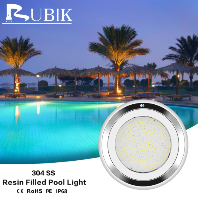 304 Stainless Steel ABS Waterproof LED Wall-Mounted 35W RGB Underwater Light IP68 Low Voltage Swimming Pools Landscape