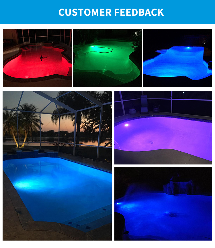 DC 12V Ip68 Waterproof 4 Wire RGB RGBW Stainless Steel Resin Filled Underwater Swimming Pool Led Light Low Voltage