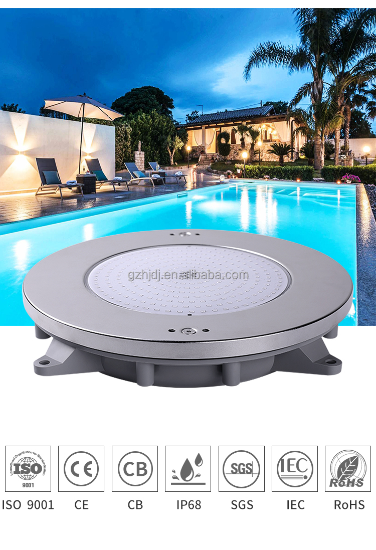 Recessed LED Full Resin Filled Pool Light for Vinyl Liner Swimming Pool and Concrete Swimming Pool