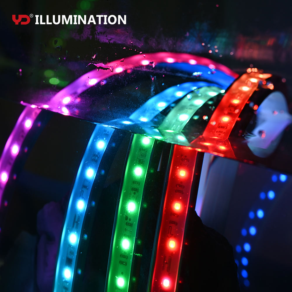 IP68 Waterproof Swimming Pool Led Strip Light Low Voltage DC24v Fixed RGB Program
