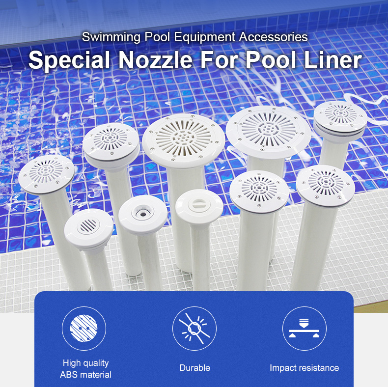 White ABS 50mm Diameter Pool Return Jet Nozzles Durable Easy Install Spa Nozzle for Swimming Pool Accessory