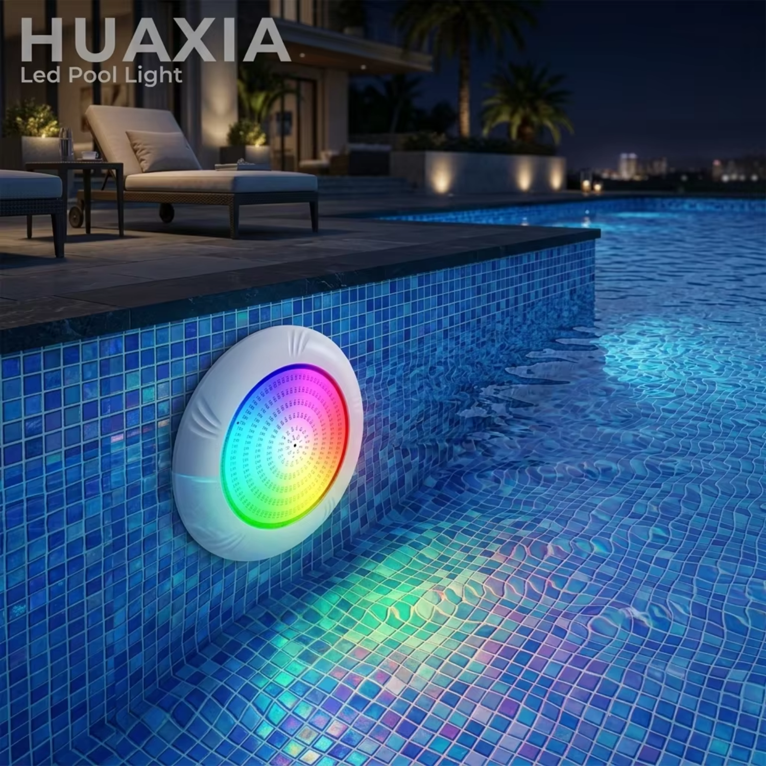 12V IP68 Waterproof 18W LED Pool Light for Vinyl Liner Pools RGB Color Changing Submersible Lamp for Pool Lighting