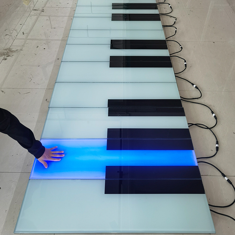 RGB Music Activate Piano Led Floor Lights LED Interactive Tile Interactive Musical Flooring Light Up Piano Tiles