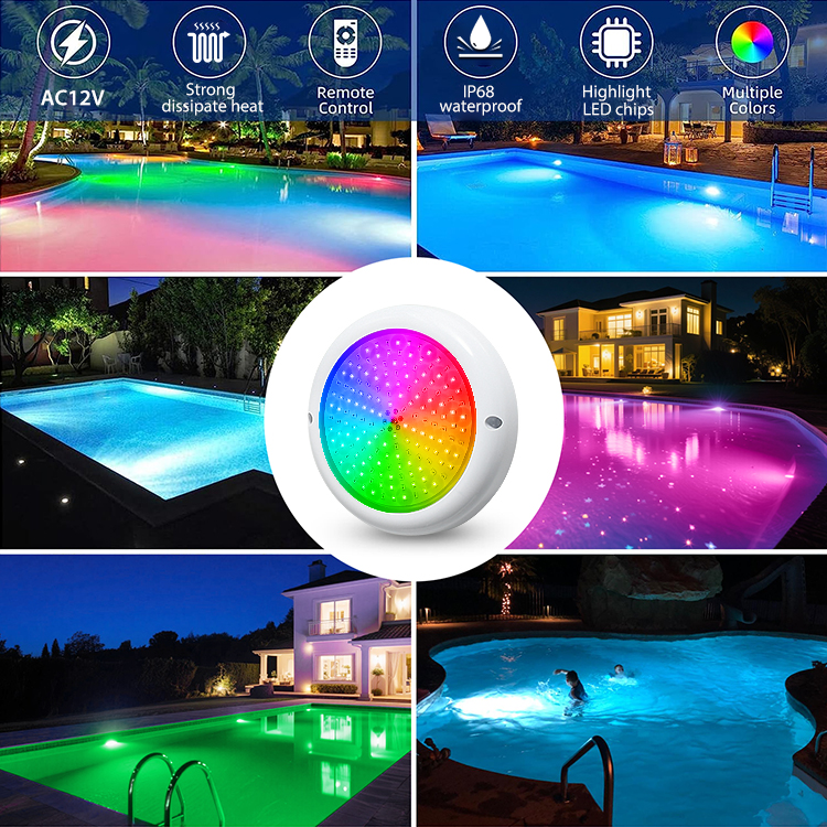 Top Sale 152mm Pool Lamp 12V AC Ip68 Waterproof Color Changing Underwater Led Rgb RGBW Swimming Pool Light