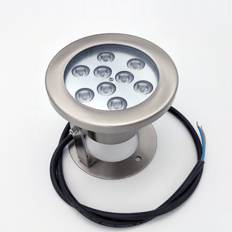 CE IP68 Waterproof Stainless Steel RGB 12W DMX Submersible Nozzles Laminar Jet LED Underwater Fountain Pool Lights Landscape