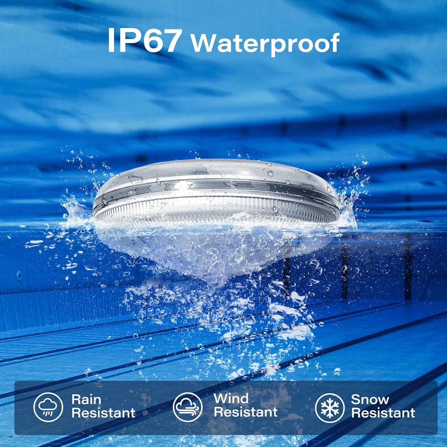 Coxseni Solar Floating Pool Lights 4-Pack RGB LED IPX7 Waterproof Remote Control 3000mAh Lithium Battery Swimming Pool Modern