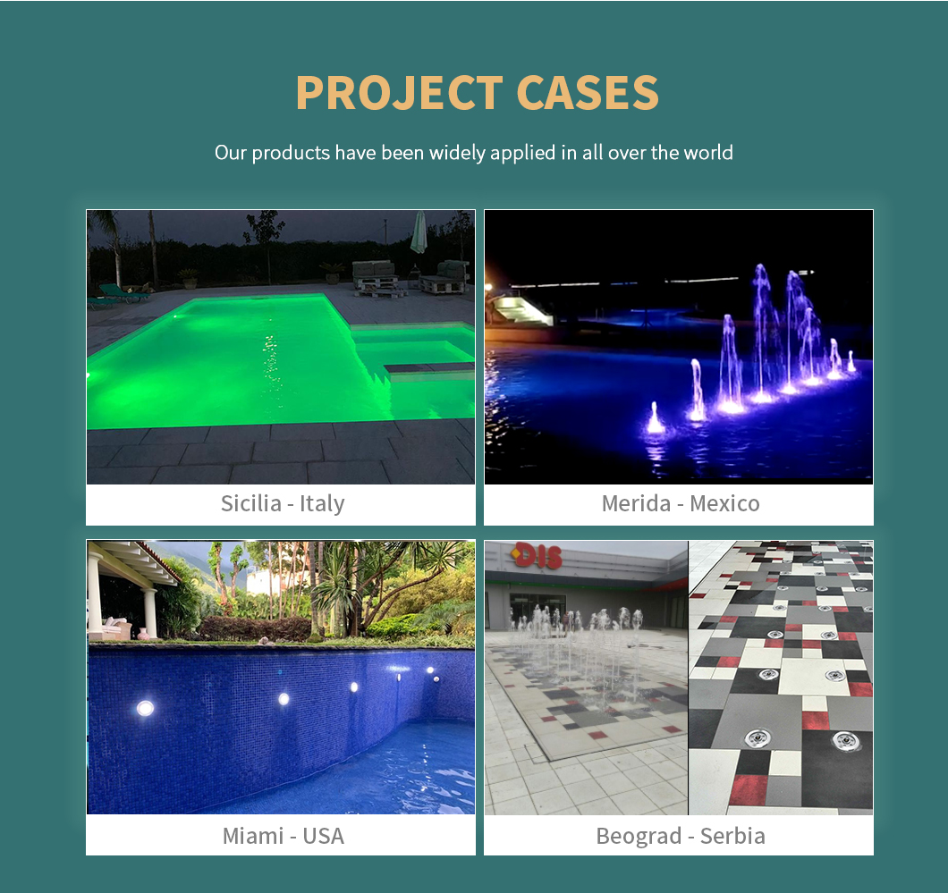 AC12V 3W IP68 Plastic RGB 100% Synchronous Control Underwater Concrete Swimming Pool Lights Detail 3