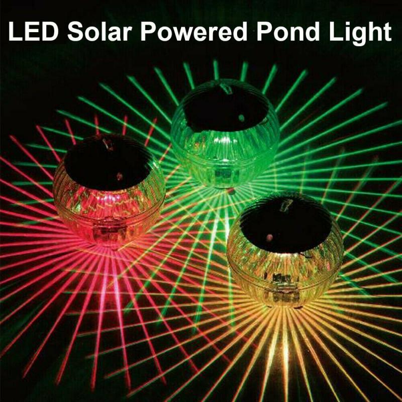 Outdoor Floating Underwater Ball Lamp Swimming Pool Party Night Light Automatic Sensor Solar Powered Color Changing Waterproof