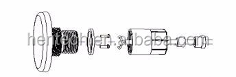 Hentech 1.5 Inch Ttrhread IP68 Rated PC Swimming Pool Light for Decorative Concrete Pools DC/AC 12V Input 2 -Year Warranty