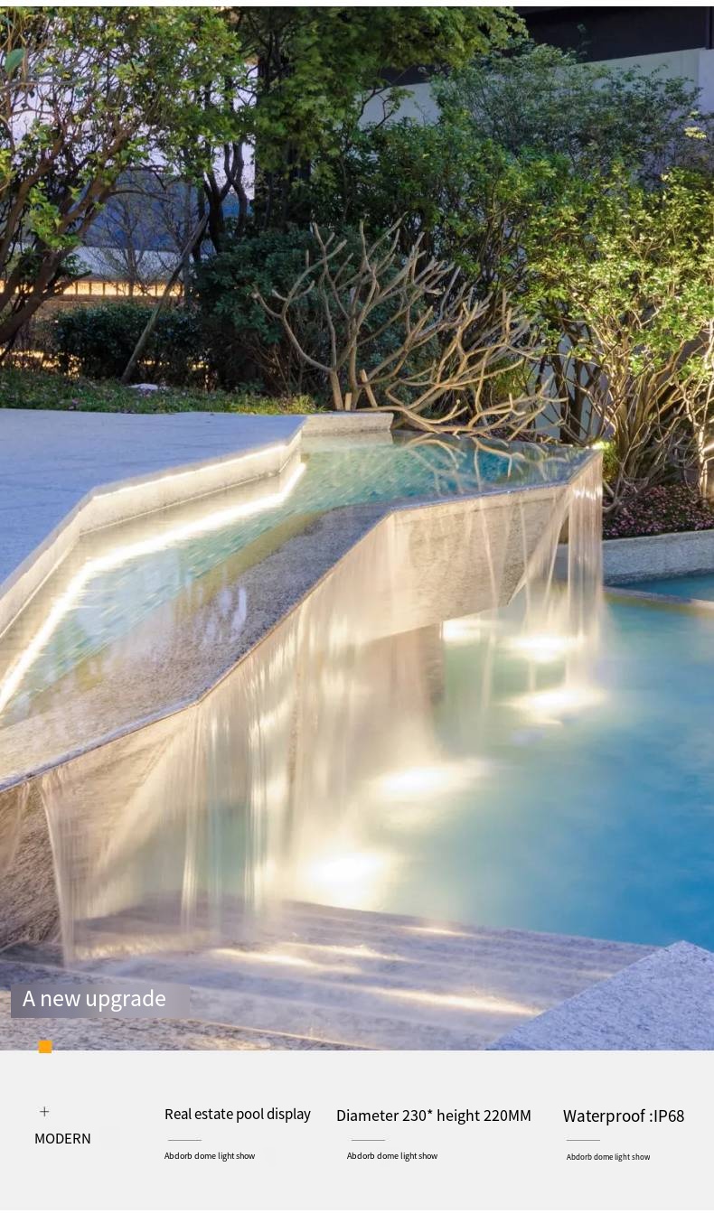 Outdoor Villa Garden Pool Light Low Voltage Landscape Lighting Underwater Glowing Diode RGB LED Fountain Light