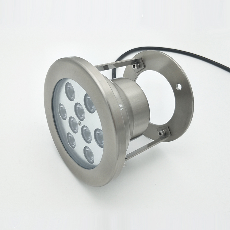 CE IP68 Waterproof Stainless Steel RGB 12W DMX Submersible Nozzles Laminar Jet LED Underwater Fountain Pool Lights Landscape
