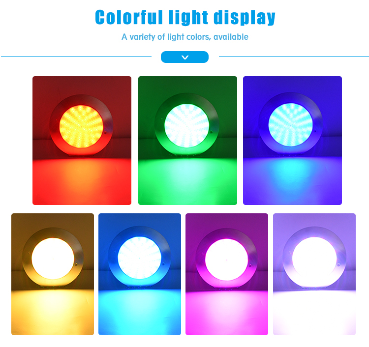 10Mm Resin Filled Led Pool Lamp DC12V Low Voltage Rgb Smart App Wifi Music Controlled Kit Stainless Steel Inground Pool Light