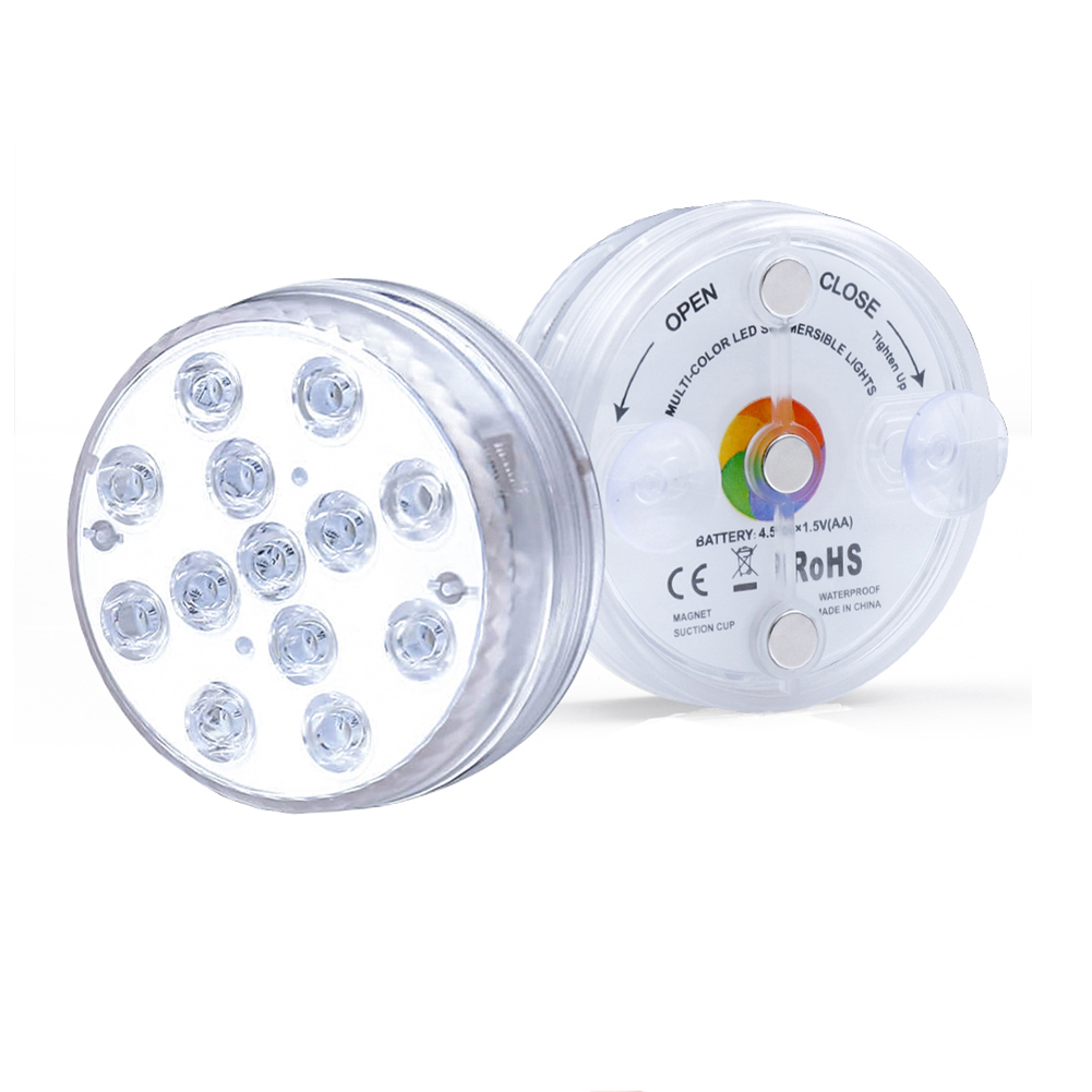 Hot Selling! IP68 Water Proof Underwater Pool Light IP68 Magnet RGB 13 LED Bright Lamp Submersible LED Lights with Remote Swimm