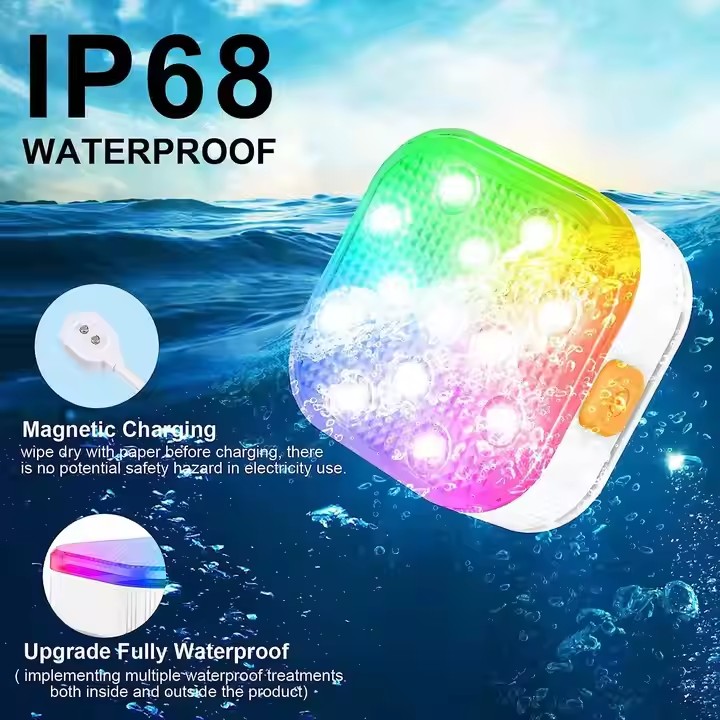 Magnetic Rechargeable LED Floating Light IP68 Swimming Pool Light