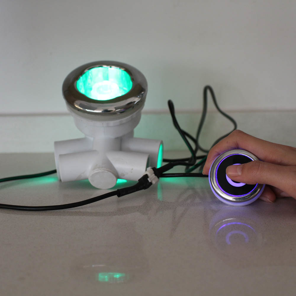RGB Color-Changing Waterproof LED Underwater Jet Light for Hotel Use ABS Material IP68 Sauna Bathtub Swimming Pool Lighting E27