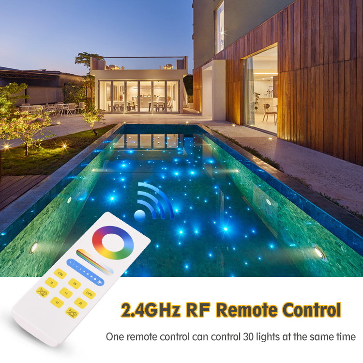 10Mm Resin Filled Led Pool Lamp DC12V Low Voltage Rgb Smart App Wifi Music Controlled Kit Stainless Steel Inground Pool Light