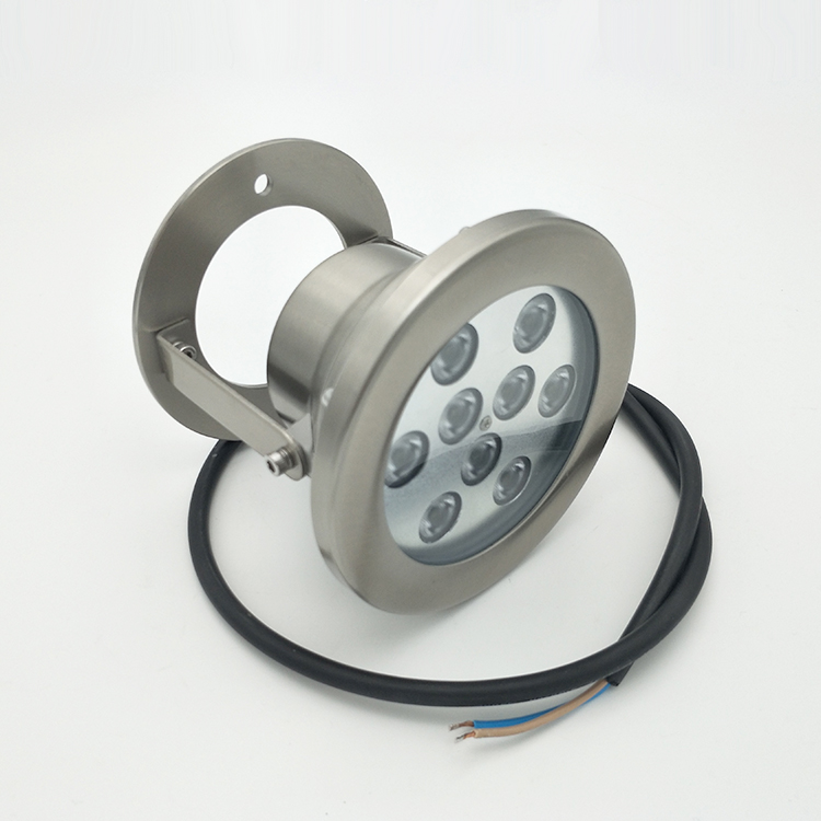 CE IP68 Waterproof Stainless Steel RGB 12W DMX Submersible Nozzles Laminar Jet LED Underwater Fountain Pool Lights Landscape