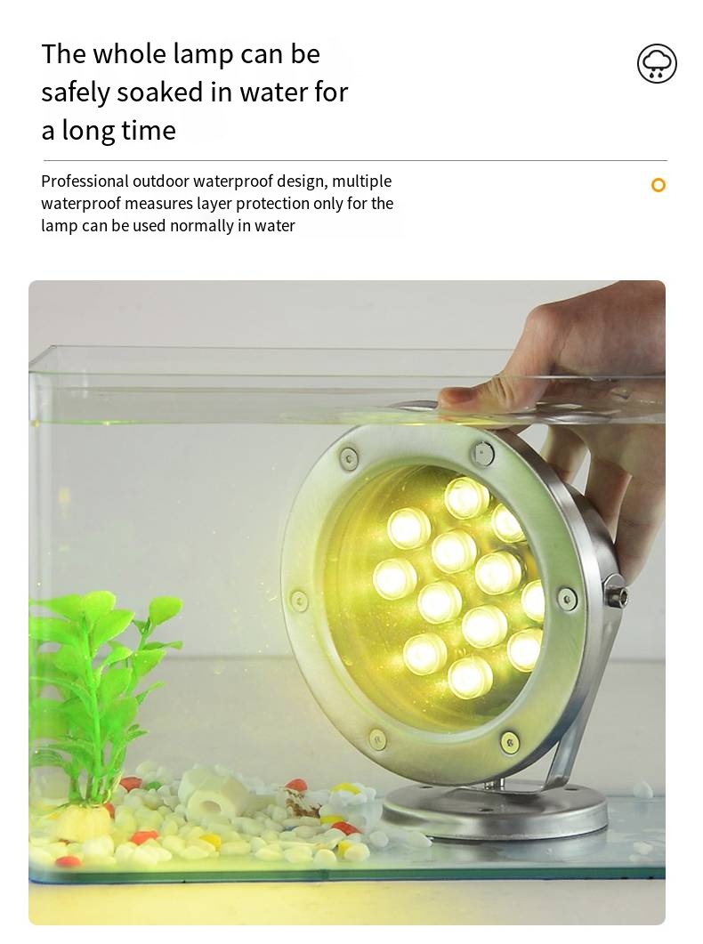 Outdoor Villa Garden Pool Light Low Voltage Landscape Lighting Underwater Glowing Diode RGB LED Fountain Light