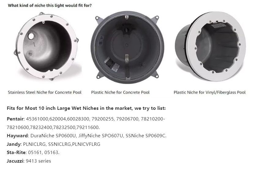 Refined Pentair EC602124 Replacement 12 Volt IntelliBrite 5G Color Changing 100 Foot Cord LED Underwater Pool Light