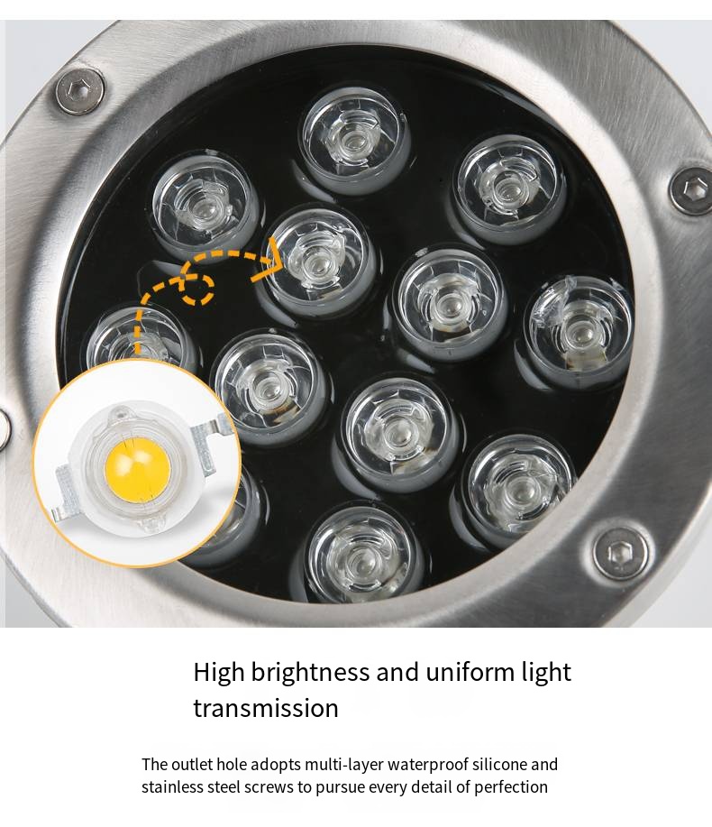 Outdoor Villa Garden Pool Light Low Voltage Landscape Lighting Underwater Glowing Diode RGB LED Fountain Light