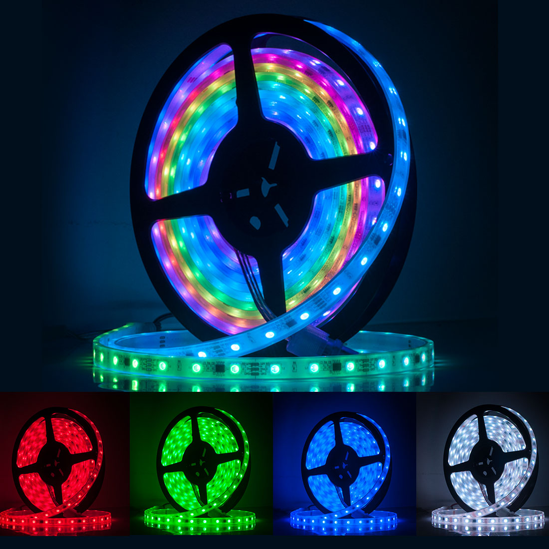 High Quality Pool Lighting DC12V 30 48 60 96Leds Rgbic Outdoor Waterproof Addressable Led Strip Ip68 Ws2811