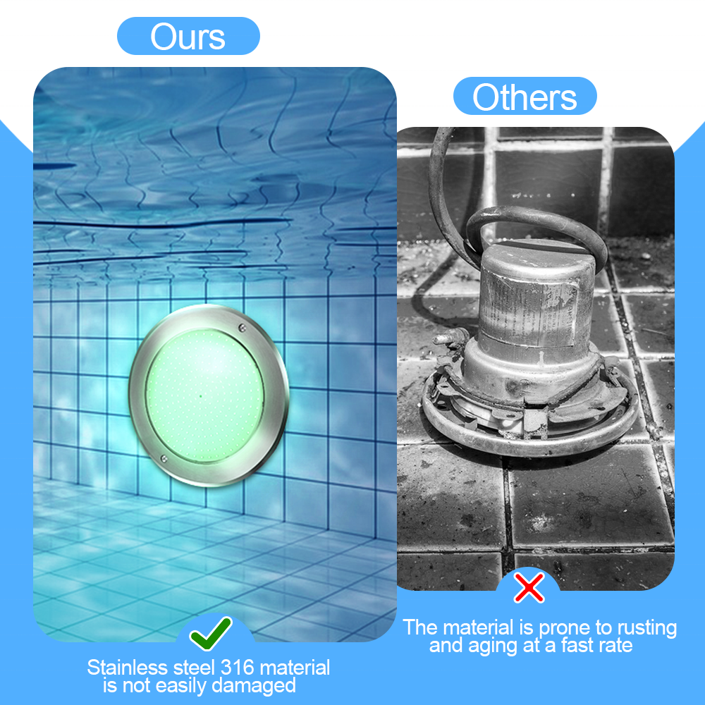 Ultra Thin 8mm Thickness 18W 25W 35W Waterproof Underwater Submersible Dive Warm White Wifi Led Pool Light