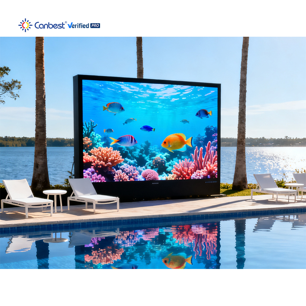 Canbest Poolside Outdoor LED Screen Waterproof High Brightness Billboard Display For Resort Hotel Villa Swimming Pool Cinema