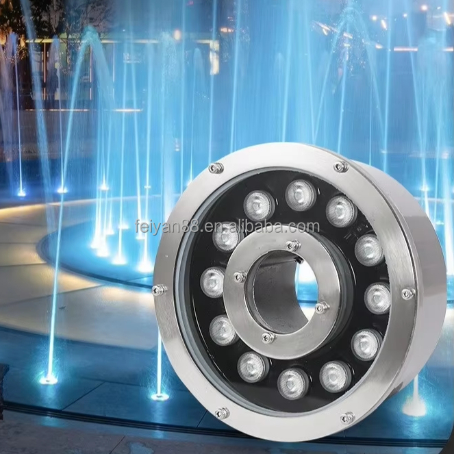 Electric Stainless Steel IP68 Waterproof Pool Lamp RGB LED Garden Lights Outdoor Swimming Pool Fountain Light Water Float Pond