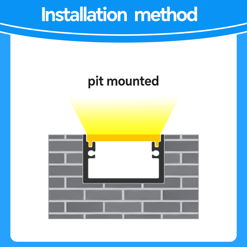 Waterproof Inground LED Aluminum Profile Channel For Outdoor Floor Lighting