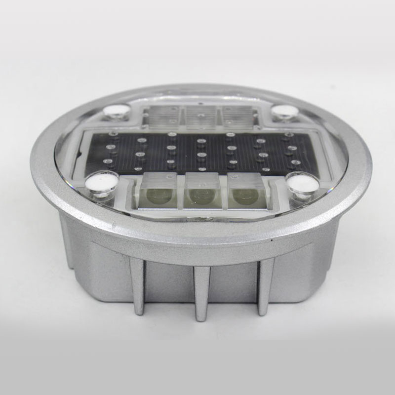 LED Solar Aluminum Ground Lamp For Garden Highway Use Waterproof IP68 Reflective Surface Buried Outdoor Fence Light 5-Year