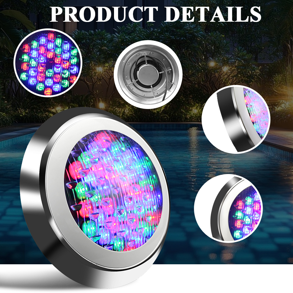 Swimming Pool Light Underwater Pond 18W 7 Colours Changeable Bright LED IP68 With RF Remote