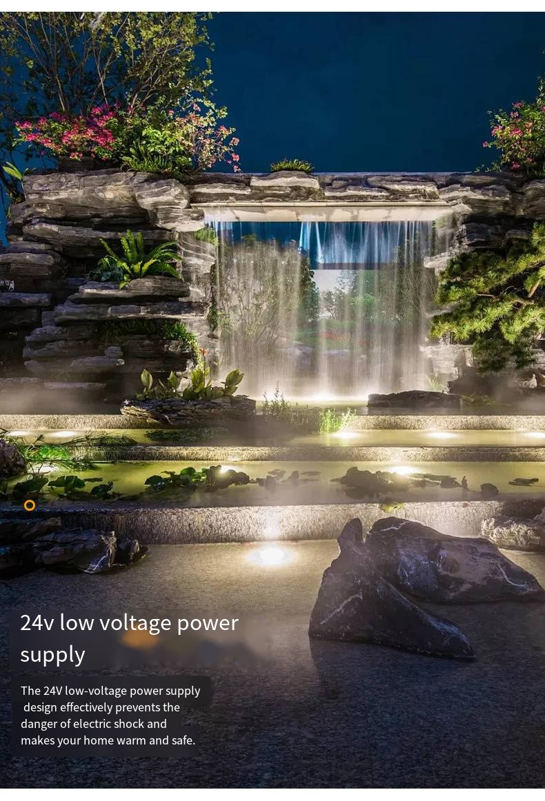 Outdoor Villa Garden Pool Light Low Voltage Landscape Lighting Underwater Glowing Diode RGB LED Fountain Light