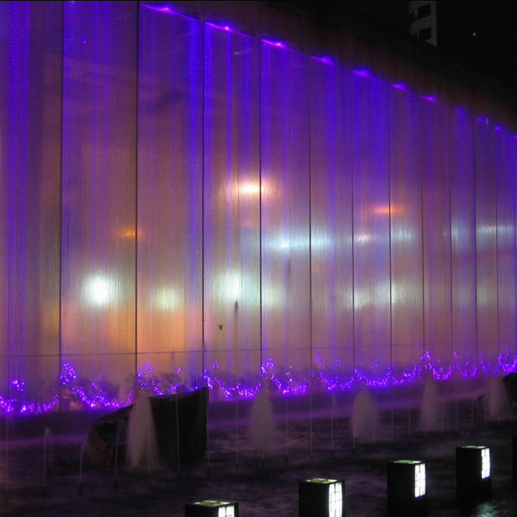 Led 1*0.75mm Fiber Optic Waterfall Lighting For Wedding Hall Curtain Multicolored Decorative Light