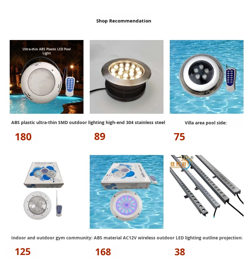 Wholesale IP68 LED Outdoor Full Color Swimming Pool Lights 304 Stainless Steel Underwater E27 Lights for Square Community Parks