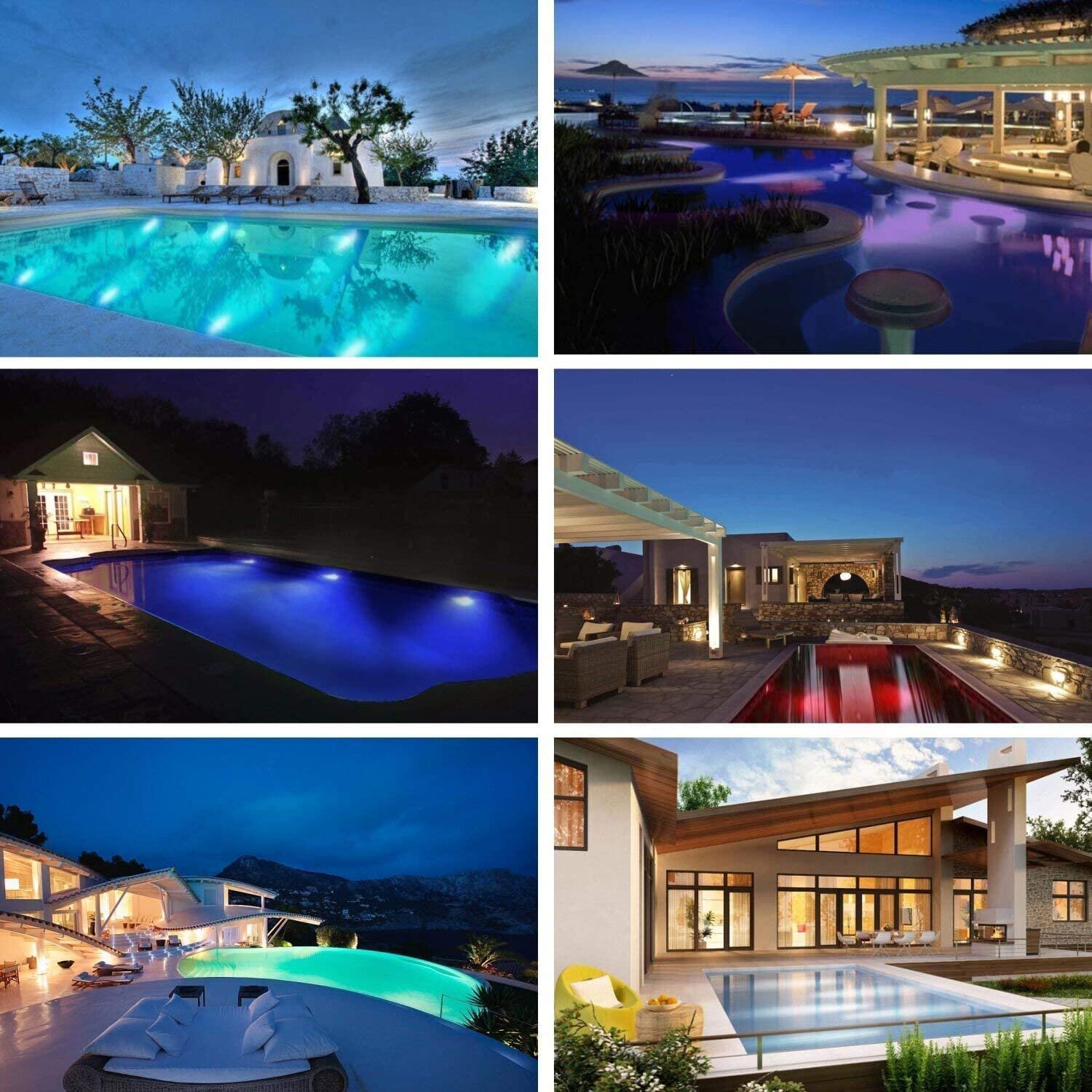35W Resin Filled Pool Light for Liner Vinyl Fiberglass 1-1/2 inch Led Underwater Light Swimming Pool Light