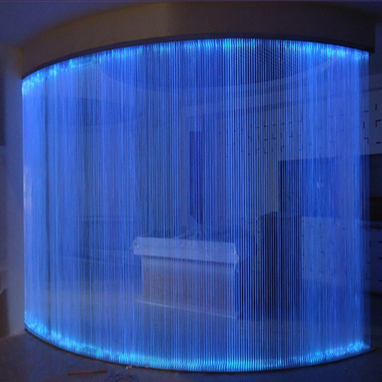 Led 1*0.75mm Fiber Optic Waterfall Lighting For Wedding Hall Curtain Multicolored Decorative Light