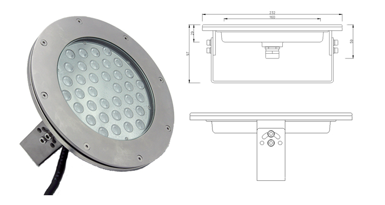 LED Fountain Ring Light Dimension
