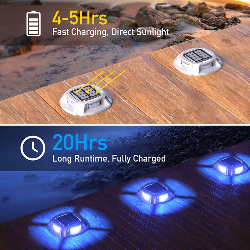 Northland IP68 Waterproof Luces Solares LED Solar Light Dock Pole Light Driveway Deck Mount Solar Light for Pools Garden