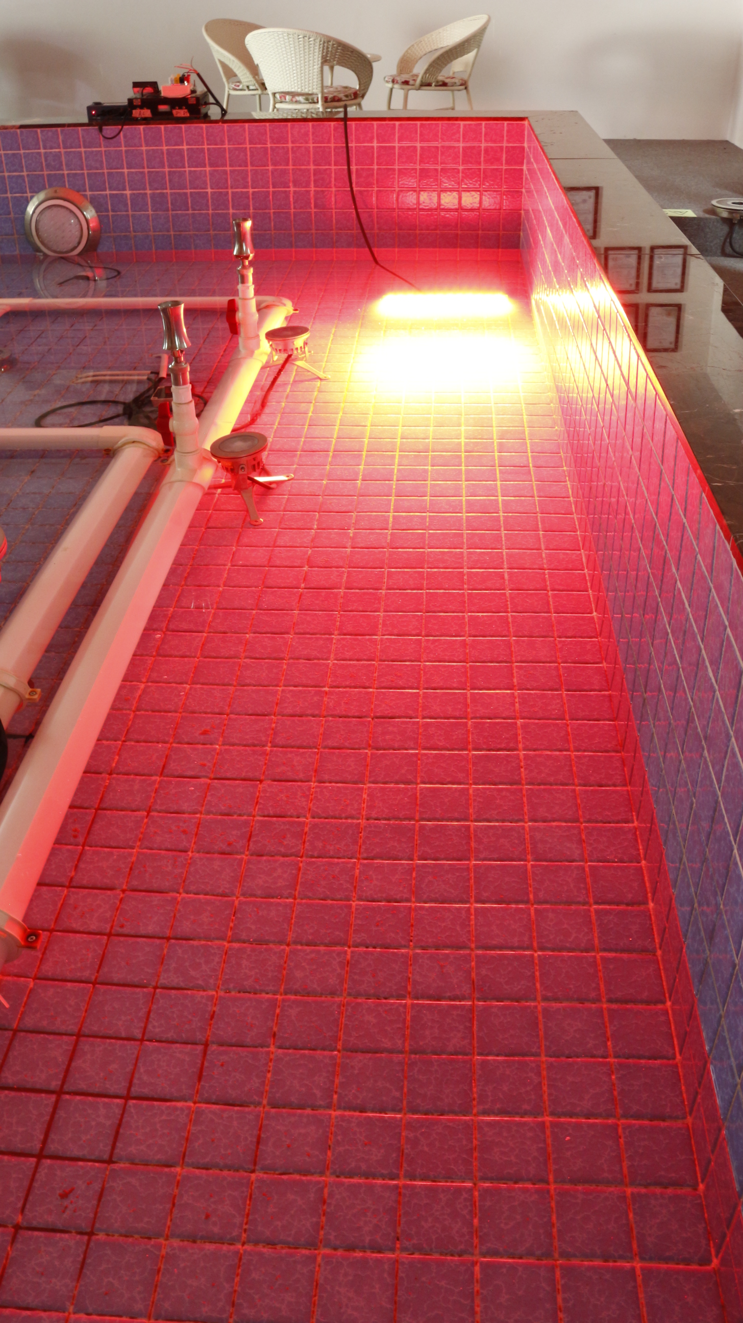 60W RGBW Outdoor Landscape Wall Mounted 316L SS LED Waterfall Underwater IP68 Light DMX512/RDM Pool Lights