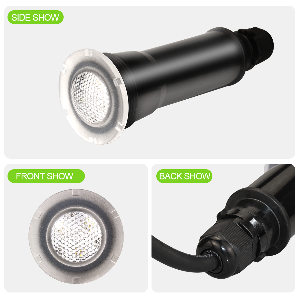 High Quality D55mm Multi Color Changing 18W 12V Nicheless Recessed 1.5 Inch Fitting Replacement Led Swimming Pool and Spa Light