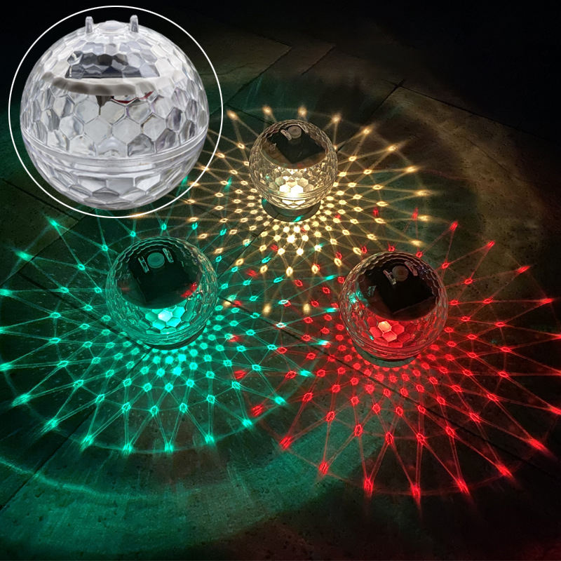 Color Changing Garden Decoration Light Outdoor Magic Ball Light Floating Pool Projector Light Solar Float Lamp