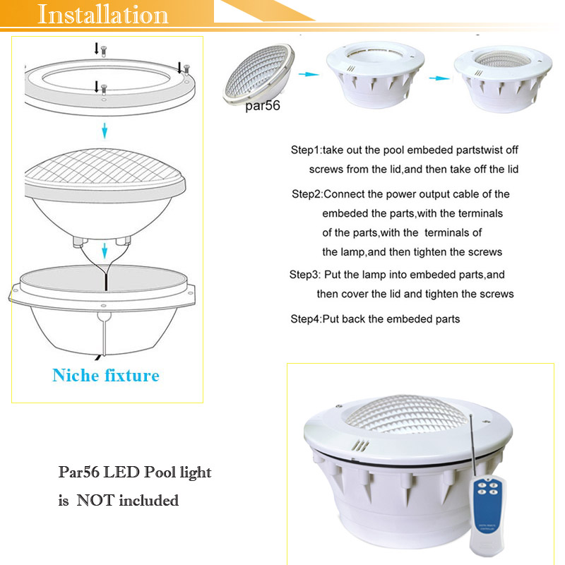 Wholesale Niche Vinyl Liners Par56 DIY 12V Waterproof Light Swimming Pool Led