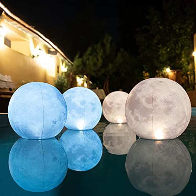 Full Moon Solar Floating Pool Lights Remote Inflatable IP67 Waterproof Color Changing LED Solar Powered Swimming Ball Lamp